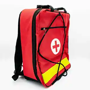 red backpack