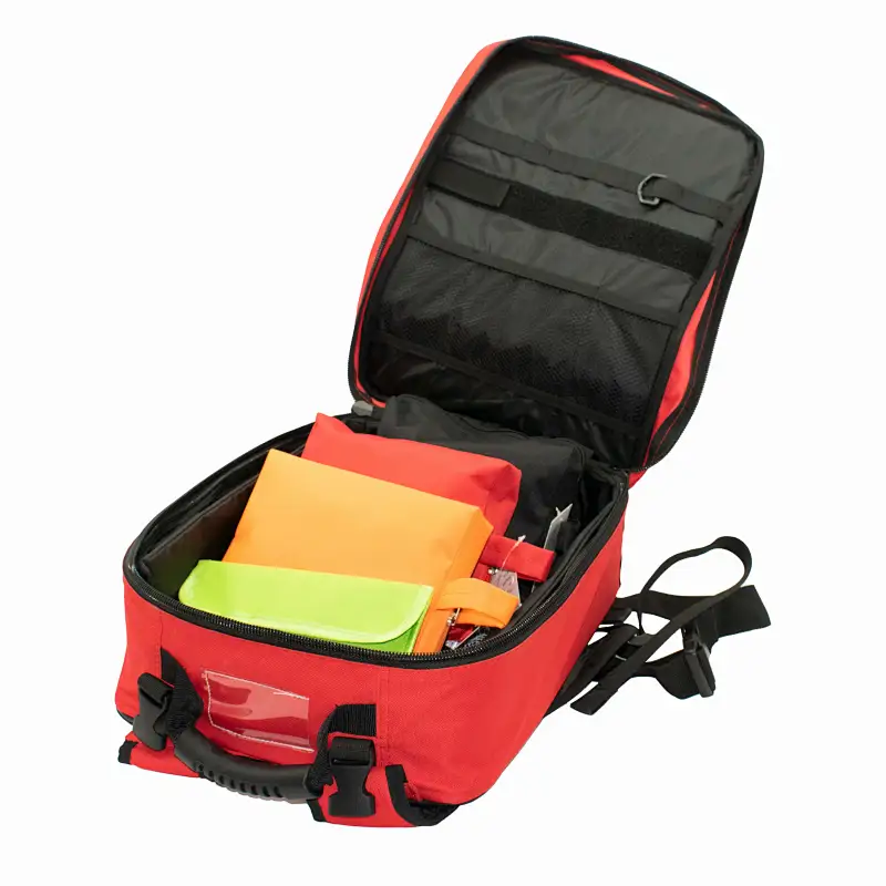 red backpack